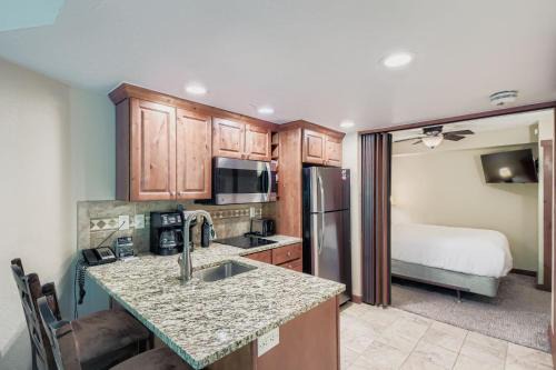 Slope-side Studio Dog Friendly Full Kitchen