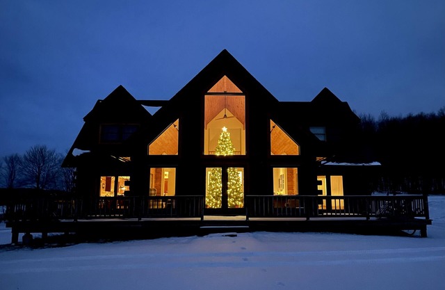 Spacious log home on a hill top with an amazing view