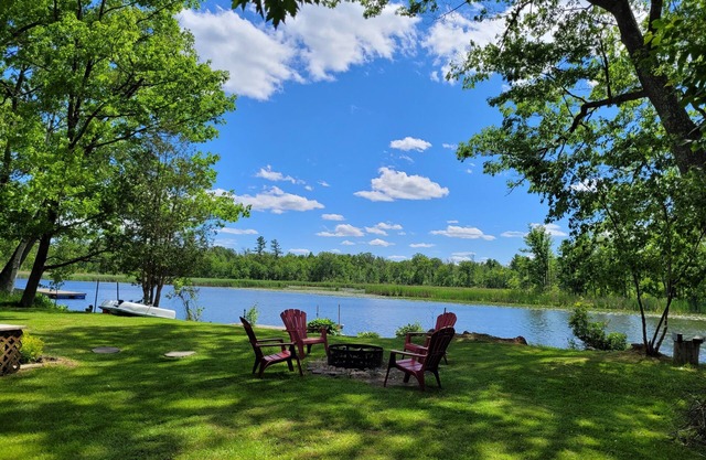 Start each morning on the porch with warm sunshine and beautiful waterfront view
