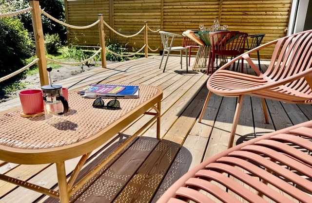 State-of-the-art lodge with private whirlpool, AC and high-speed wifi.