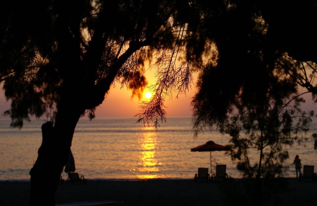 Stone house on the red beach of Tsonia, Lesvos.nn