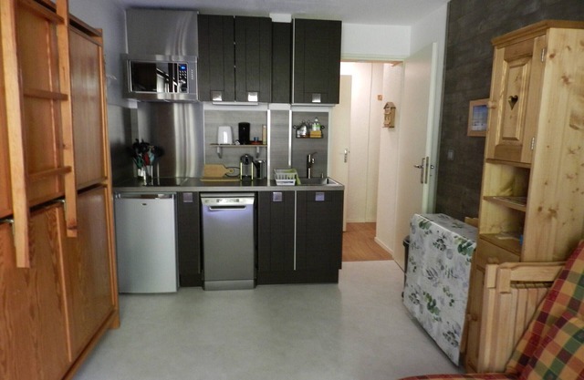 Studio 18m², 50m from slopes with balcony, 3 pers., pets allowed