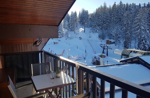 Studio 3 ppl, ski runs view, ski lifts at 50m