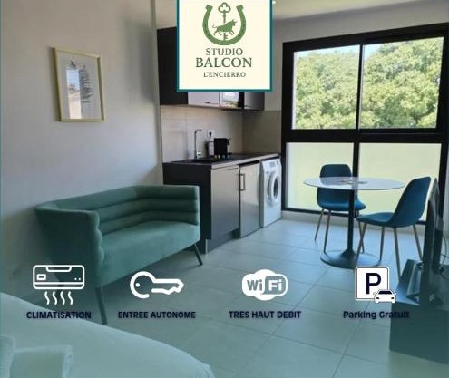 studio balcon, centre ville, parc expo, Arena