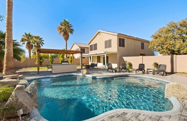 Sun-Drenched Terrace: Chic w/Grille, Firepit, Pool
