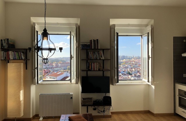 Sunset over the roofs of Lisbon