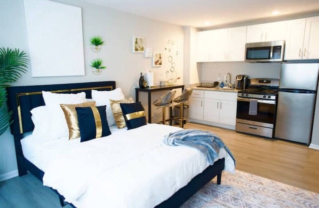 Super Large Studio with Free Parking -Walk to Metro