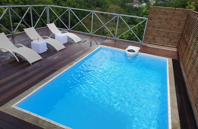 Superb accommodation in a green location with private pool.