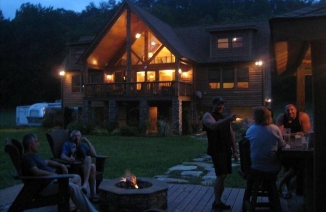 Swim Spa in a Luxury river front mountain home on 7 private acres.