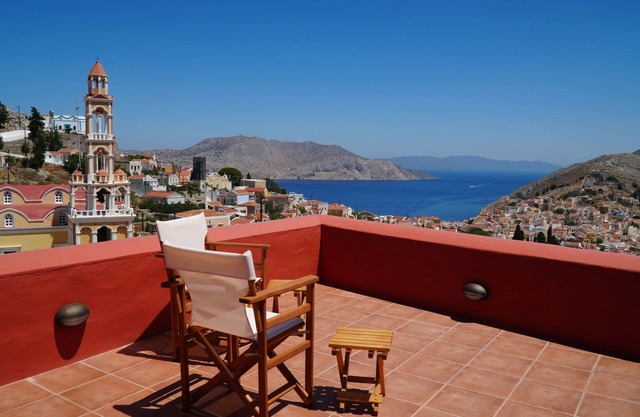 Symi Uptown Carmine Sea View Terrace Studio