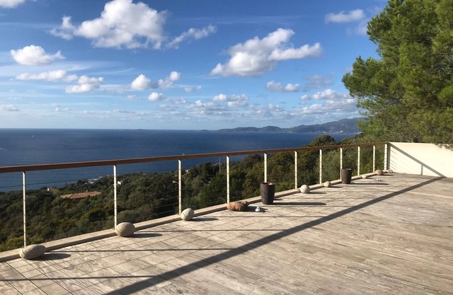 Terrace house, view of Ajaccio bay, Iles Sanguinaires. Coti Chiavari Portigliolo