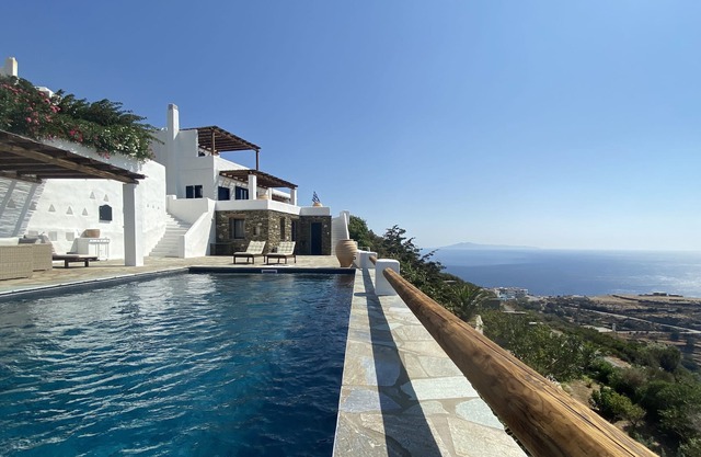 The Halcyon's Nest, Maison Cycladique, Avec Vues Spectaculaires,