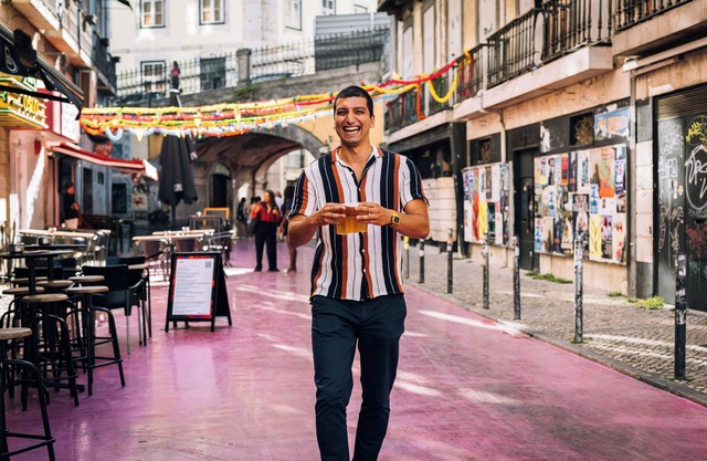 The House on the Pink Street in Lisbon