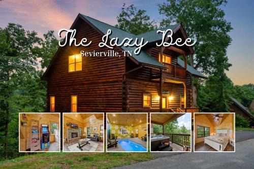 The Lazy Bee - Mountain Views, Pool, Hot Tub & Games for All