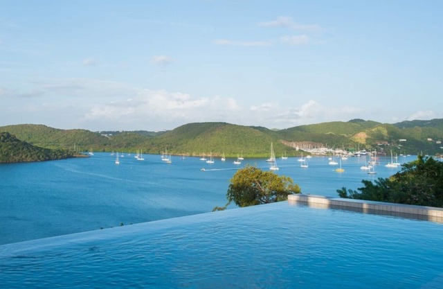The Point at Calivigny is a luxury 3 bedroom Villa with Amazing ocean views .