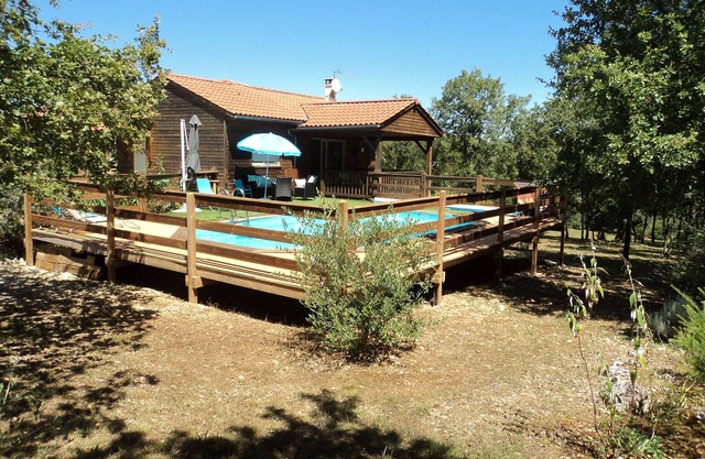 Timber frame house with garden