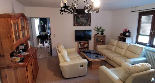 Top Komfort Wohnung, 8 Betten, 4 Zimmer, eigene Küche, Bad, WC und Garten, Gratis Frühstück, Parkplätze, umzäunter 1000qm Garten, so privat wie zu Hause