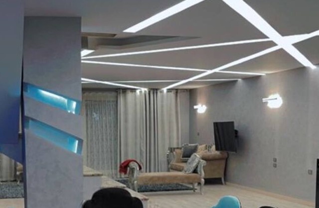 trio villa with falls near mall of egypt