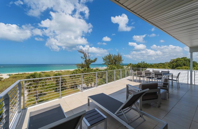 Unbelievable Casey Key waterfront home, nestled right on serene beachfront