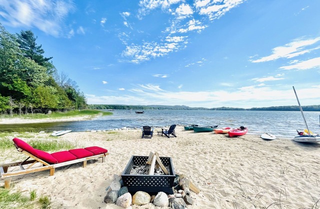 Unique Lake beach Front Property on Lower Lake Herring.