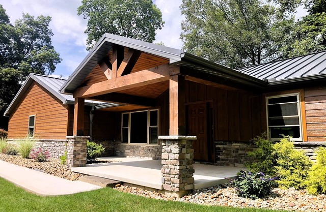 Upscale Ranch home in a peaceful, countryside setting.