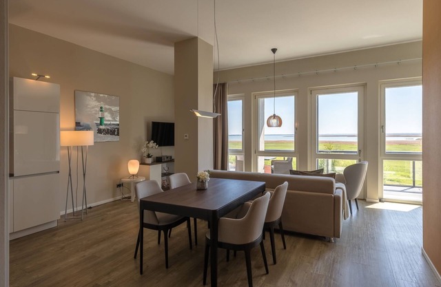Vacation apartment Sonnengott in the tower with two balconies, Bodden view and Baltic Sea view