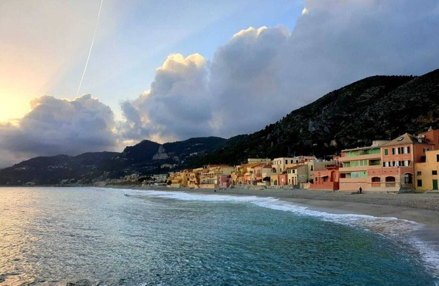 Varigotti close to the beach and the sea