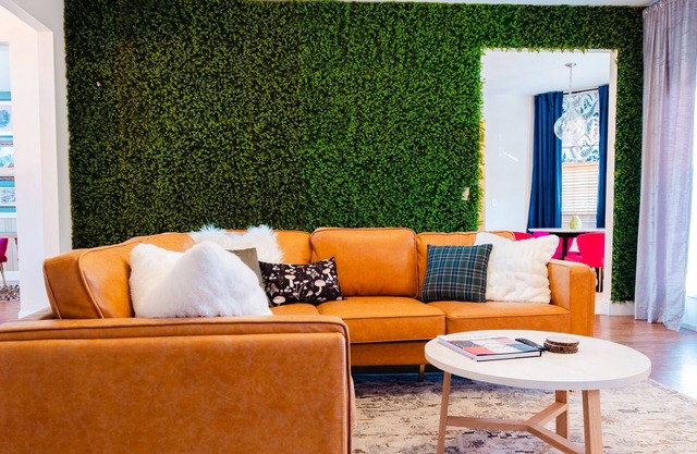 Vibrantly designed space at the entrance of Coler Mountain Bike Preserve
