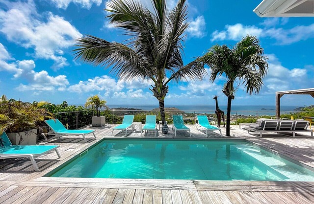 Villa SEA VIEW, 5 min from the beach, overlooking the caribbean sea, private pool