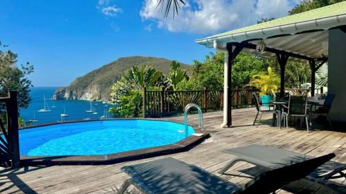 Villa VUE SUR MER tout confort avec piscine, proche plages - Deshaies centre
