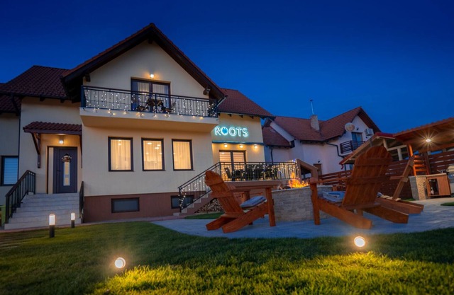 Villa with fire pit and mountain view