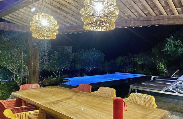 Villa with pool Porto Vecchio Santa Giulia standing in old stone