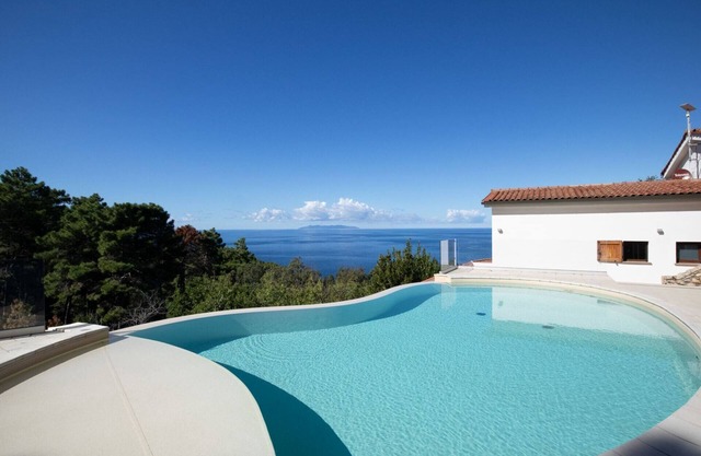 Villa with swimming pool and sunset view