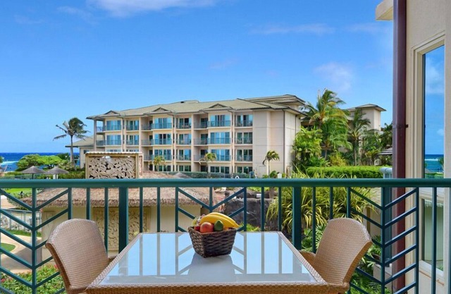 Waipouli Beach Resort B202 - Partial Ocean View Suite - Pool, Waterslides & AC!
