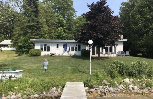 Walloon Lake lakefront mid-century modern home on North Arm, new rental