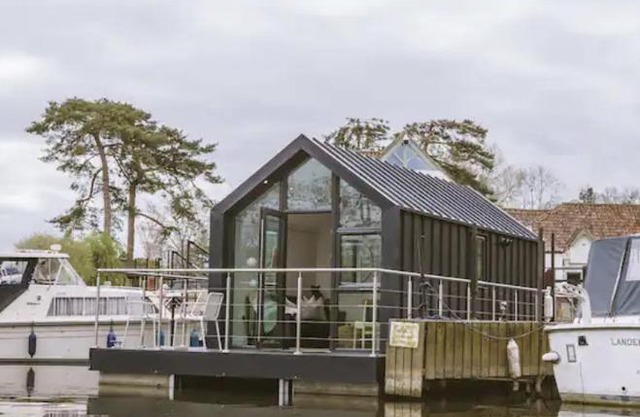 Water Cabin With Water Sports Equipment and Bikes, Bath