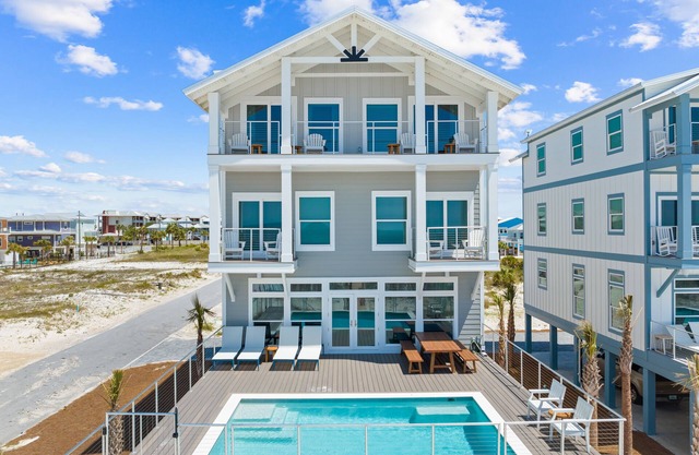 Water's Edge: Brand New Luxury Beachfront Home with Elevated Pool. Pet Friendly1