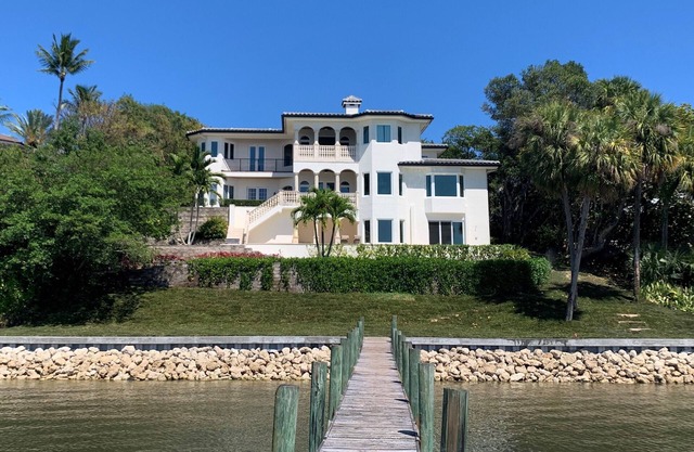 Waterfront French Riviera style home in Southeast Florida