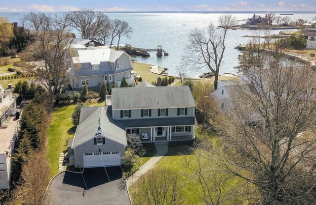Waterfront home on the Long Island sound with private beach access