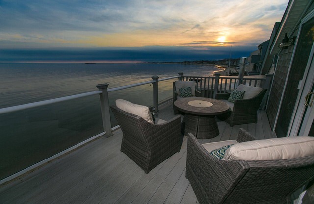 Waterfront House with picture-perfect views from all 3 levels.