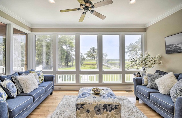 Waterfront Sunset Beach Escape w/Golf View