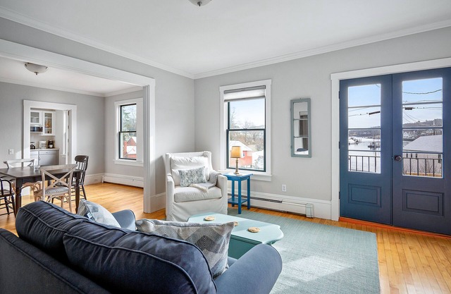 Waterfront, walkable, updated home with harbor views & partial AC