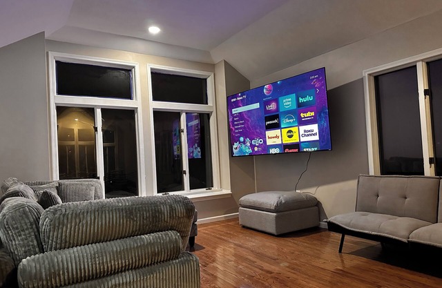 Whispering Woods Hideaway ~ Large Home ~ 85 in TV