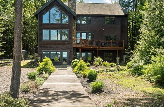 Winnipesaukee Waterfront Adirondack Home with Dock