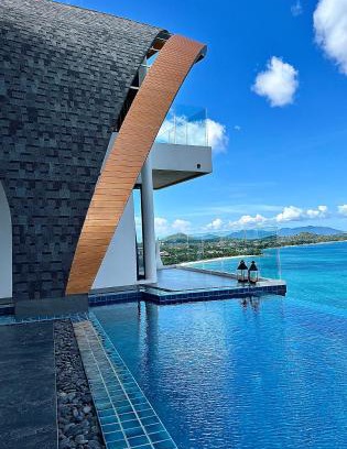 Bophut Villa | 苏梅岛观景台海景別墅Golden Coconut Villa 5 超级海景 私密泳池 接送服务
