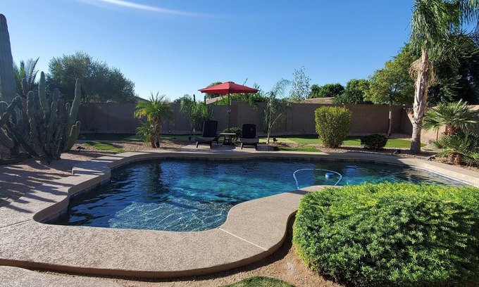 Maricopa House | 1+ Month Rental - NO CHARGE Heated Pool - Beautiful Rancher w/Amazing Backyard