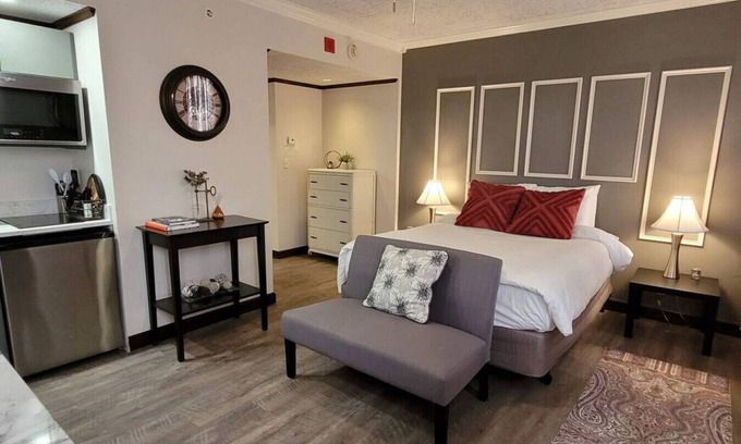 Bartlesville Apartment | 113 · Industrial Chic #113 - Hotel Phillips