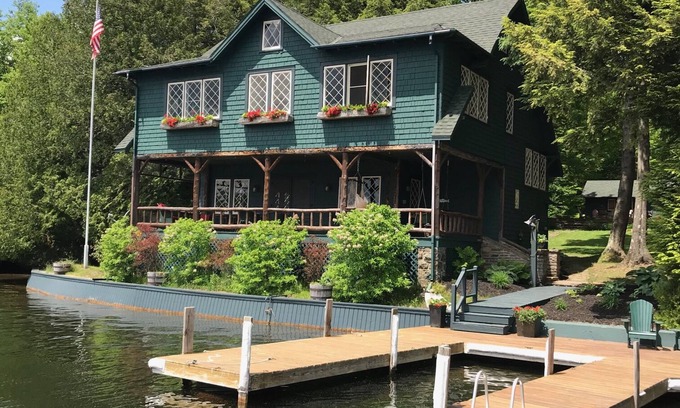 Lake Placid House | 1904 HISTORIC WATERFRONT HOME AND PONTOON. SEPTEMBER SPECIAL AVAILABLE!