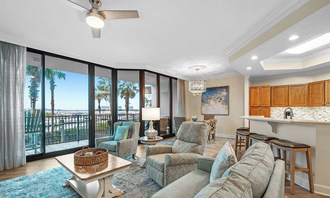 Orange Beach Condo | 1st Floor Luxury Bay Views - Lighthouse on the Bay