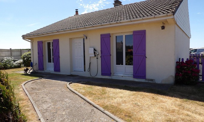 Saint-Aubin-sur-Mer House | 2 bedroom house with sea view, garden, car refill